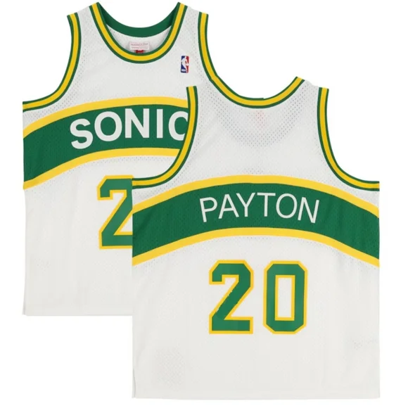 Gary Payton Seattle SuperSonics Mitchell & Ness Swingman Basketball Jersey #20 - Picture 2 of 12